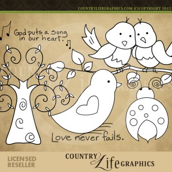     Artist    Country Life Graphics    Love Birds By Country Life Graphics