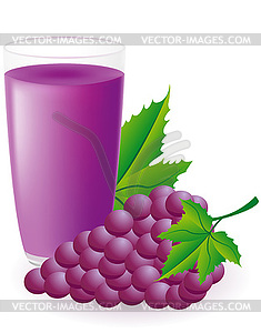 Blue Grape Juice   Vector Clipart
