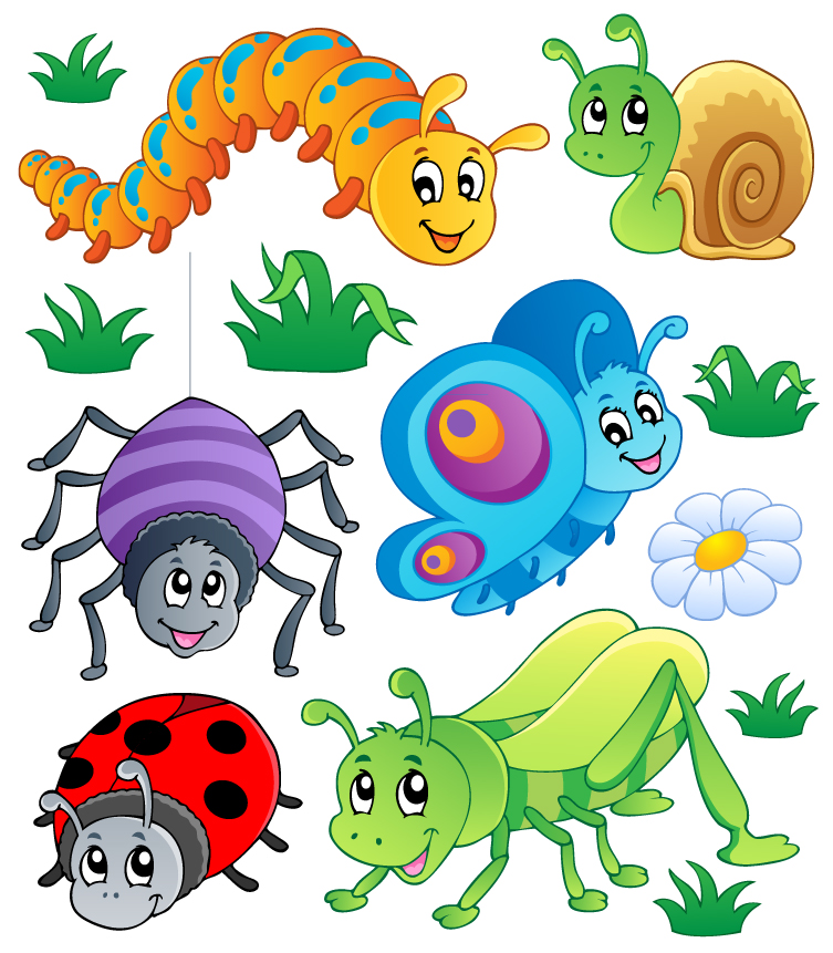 Cartoon Insects 2   Free Vector Graphic Download