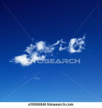 Cirrus Cloud Clipart Stock Image   Lone Wispy Cirrus Cloud In Blue Sky