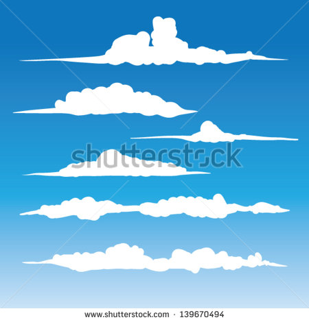 Cirrus Cloud Clipart Windblown Clouds Vector