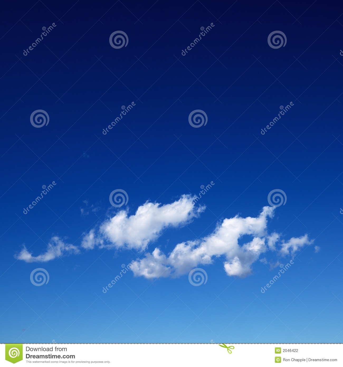Cirrus Clouds In Blue Sky 