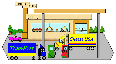 Clip Art   Mouse Truck Stop And Cafe   Mouse Gas Station And Store