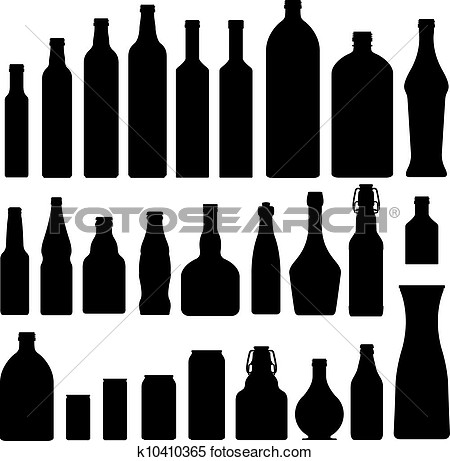 Clipart   Bottles And Jars Silhouettes  Fotosearch   Search Clip Art
