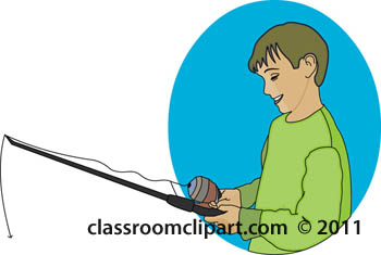 Fishing   Boy With Fishing Pole 059   Classroom Clipart