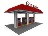 Gas Station   Clipart Graphic
