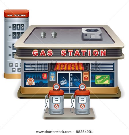 Gas Station   Stock Vector