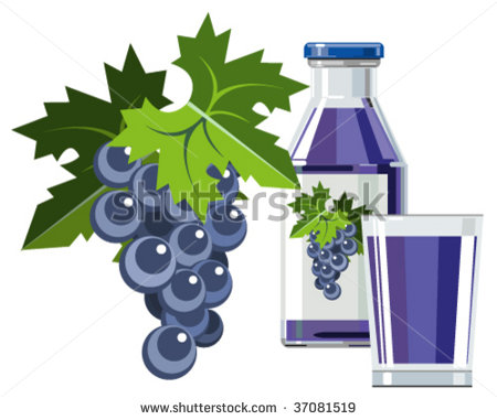 Grape Juice Clipart Black Grape Juice In Bottle