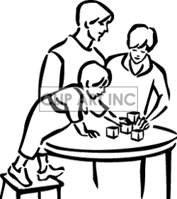 Happy Family Clipart Black And White   Clipart Panda   Free Clipart    