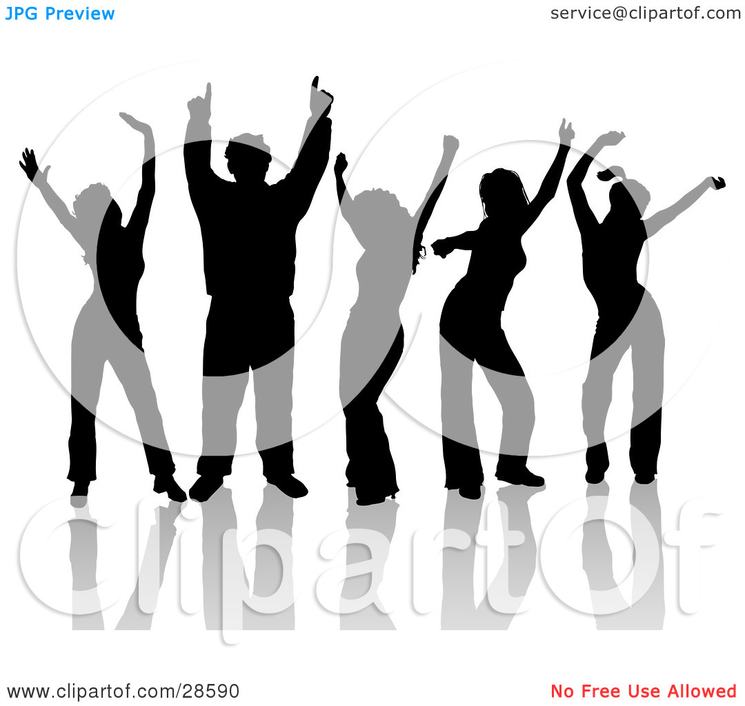 High Five Team Clipart Clipart Illustration Of A