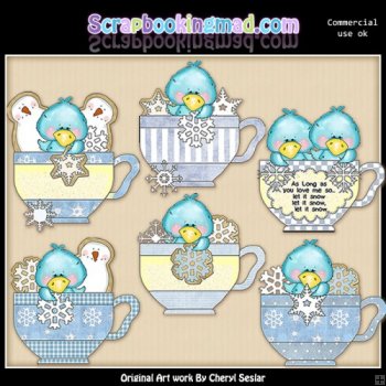 Home    Clipart Shop    Browse All Clipart    Snowbird Teacups Clipart    
