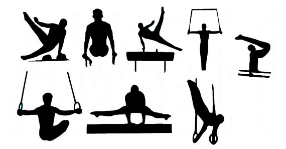 Male Gymnast Gymnastics Silhouette Die Cut Files By Aeroleotards