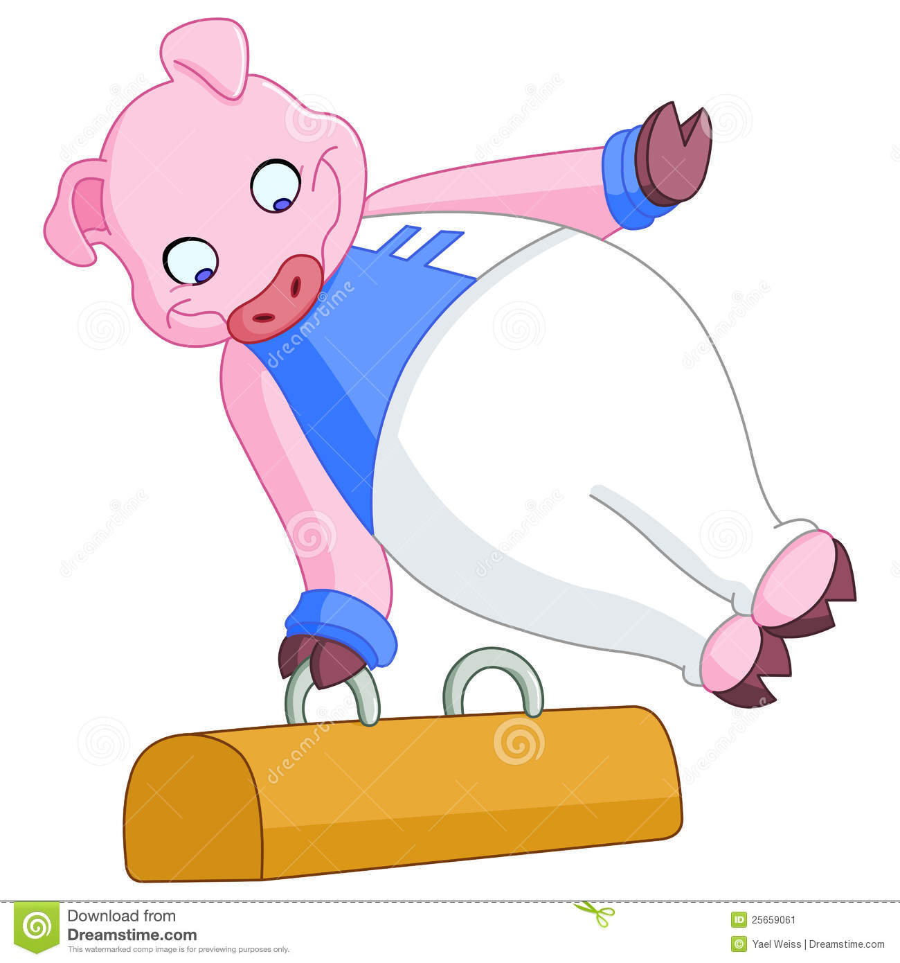 Male Gymnast Pig Stock Image   Image  25659061