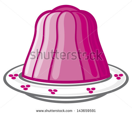 Pudding In White Dish  Illustration Of A Jelly    Stock Photo