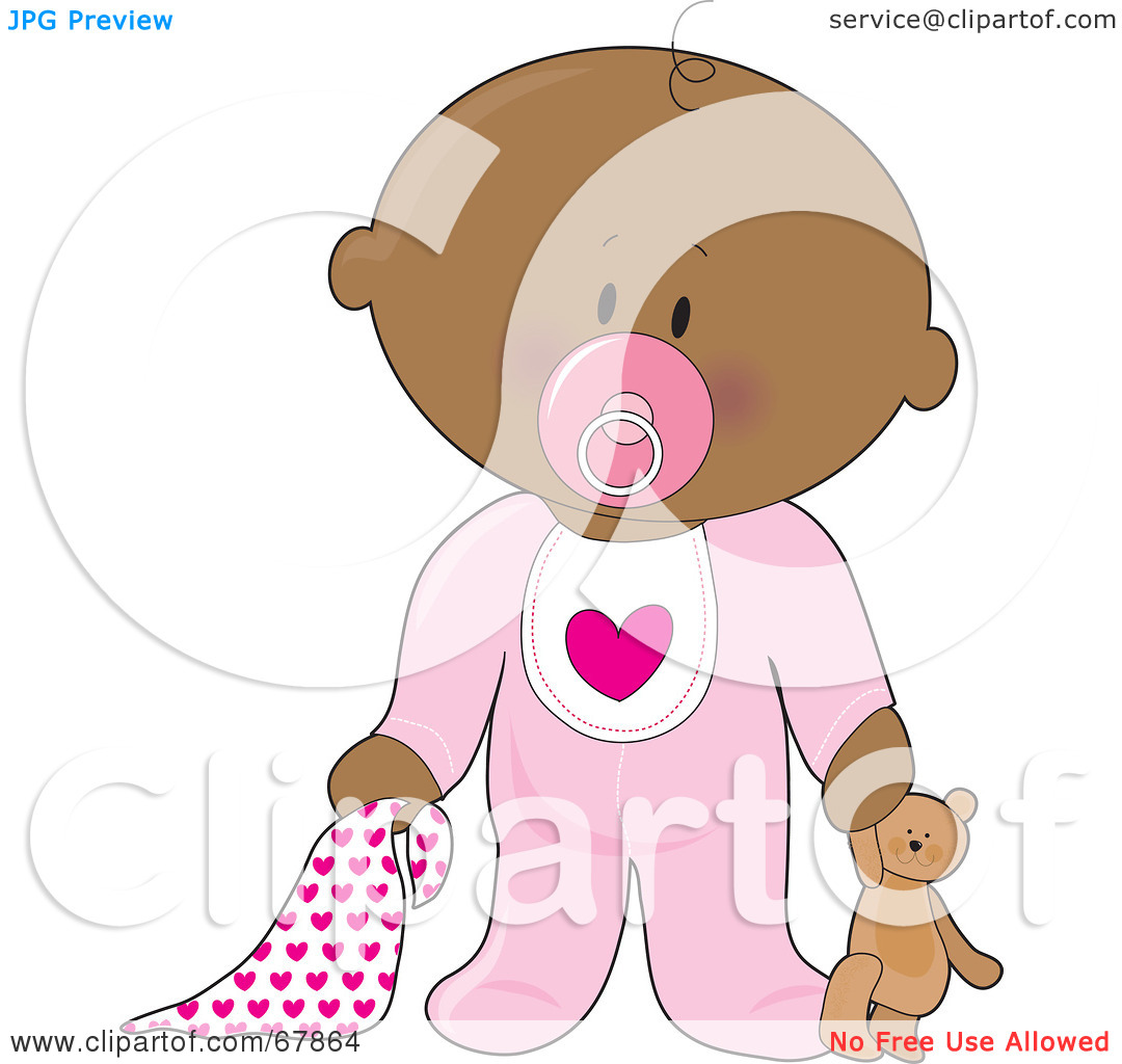 Royalty Free  Rf  Clipart Illustration Of An Innocent Black Baby Girl