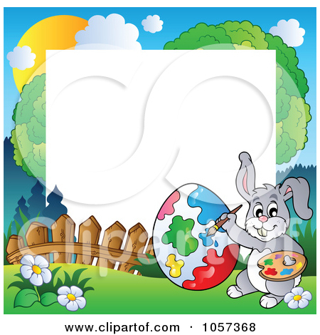 Royalty Free  Rf  Easter Frame Clipart Illustrations Vector Graphics