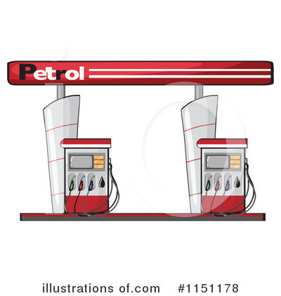 Royalty Free  Rf  Gas Station Clipart Illustration By Colematt   Stock