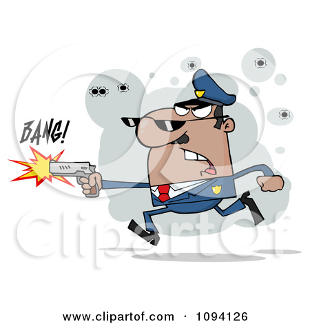 Royalty Free  Rf  Police Shooting Clipart Illustrations Vector