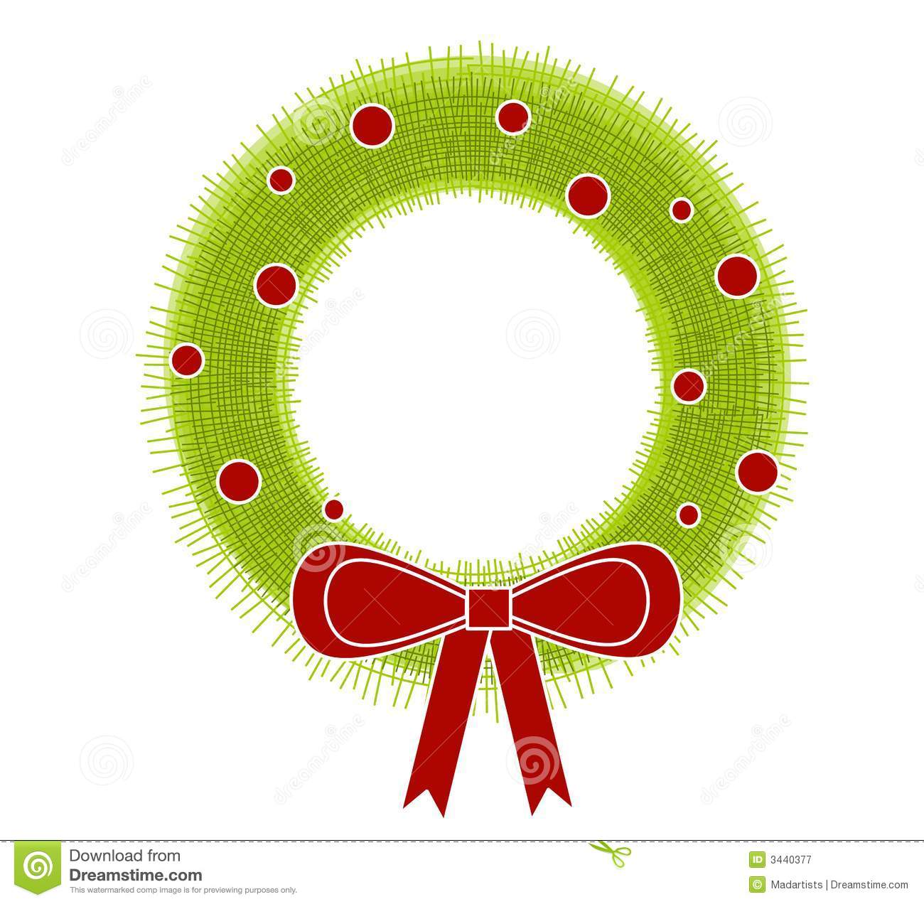 Rustic Christmas Wreath Bow Royalty Free Stock Photography   Image