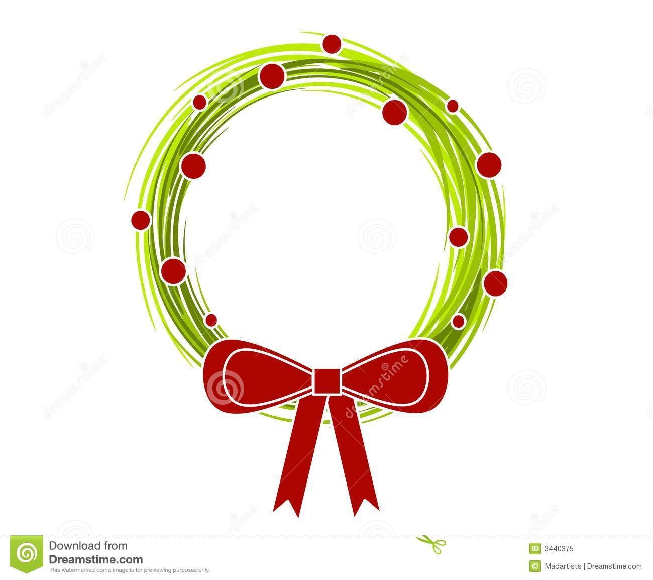 Rustic Clipart Rustic Christmas Wreath Bow 2
