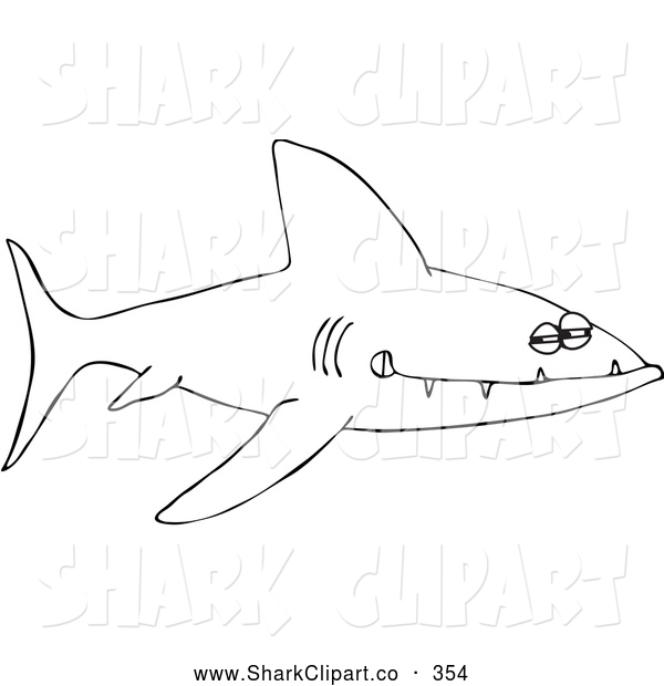 Sinister Shark With Sharp Teeth Shark Clip Art Dennis Cox