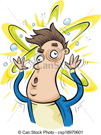Vector Clipart Of Dizzy Man   A Dizzy Man With His Confused Head