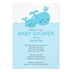 Whale Baby Shower Ideas   Baby Whale Baby Shower Invitations   Whale    