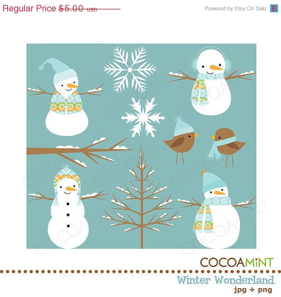 Winter Wonderland Clip Art By Cocoamint On Etsy