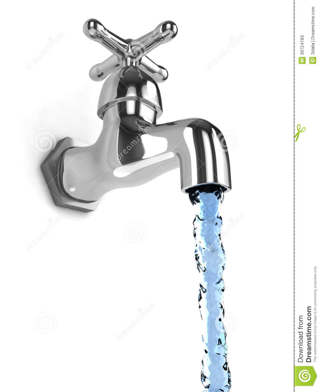 3d Water From Tap Stock Illustration   Image  39724183