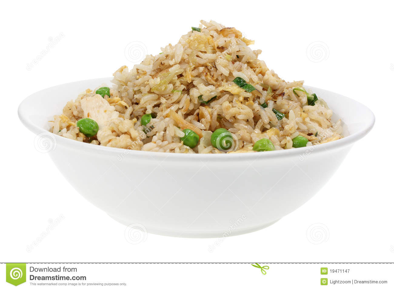 Bowl Of Fried Rice Royalty Free Stock Photography   Image  19471147