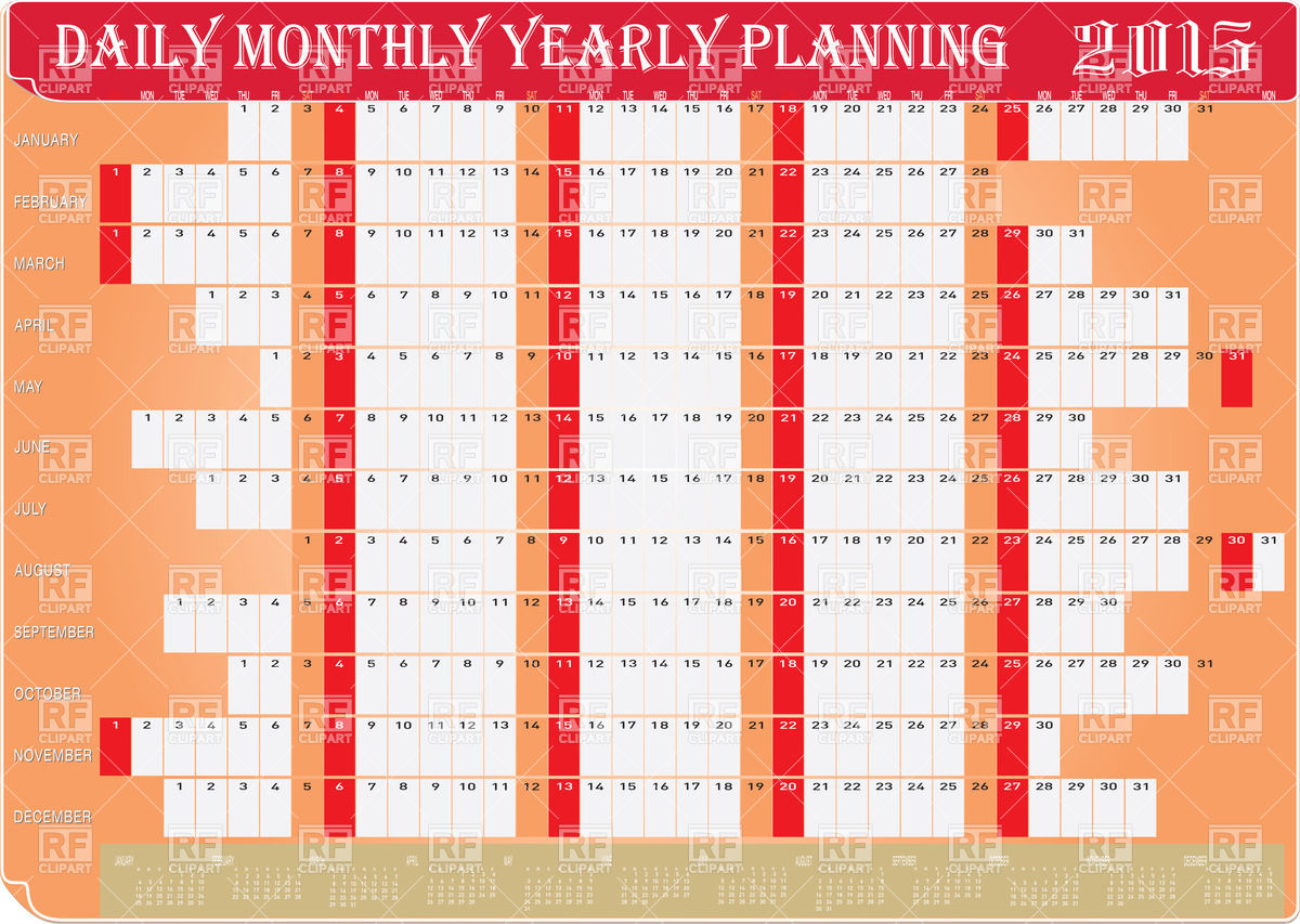 Calendar 2015 Calendars Layouts Download Royalty Free Vector Clip