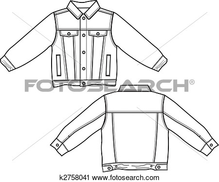 Clipart   Boy Denim Jacket  Fotosearch   Search Clip Art Illustration