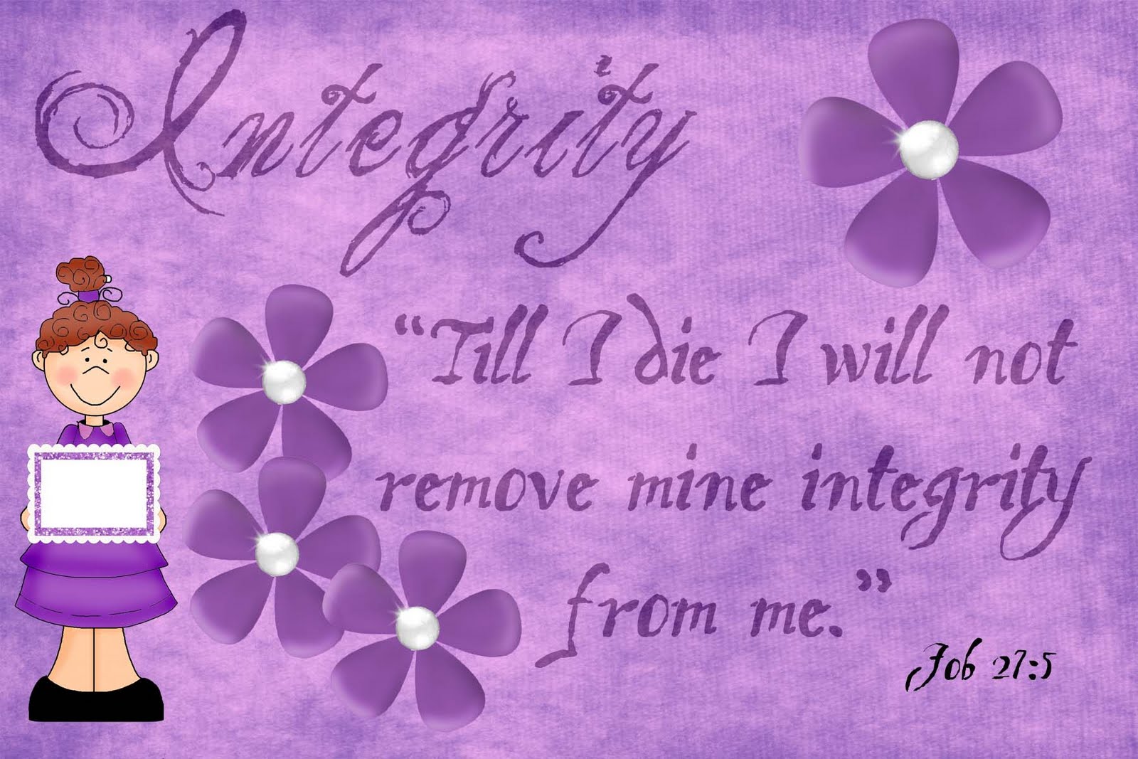 Clipart Integrity Flower Purple Lds Yw Young Women Value Http Www