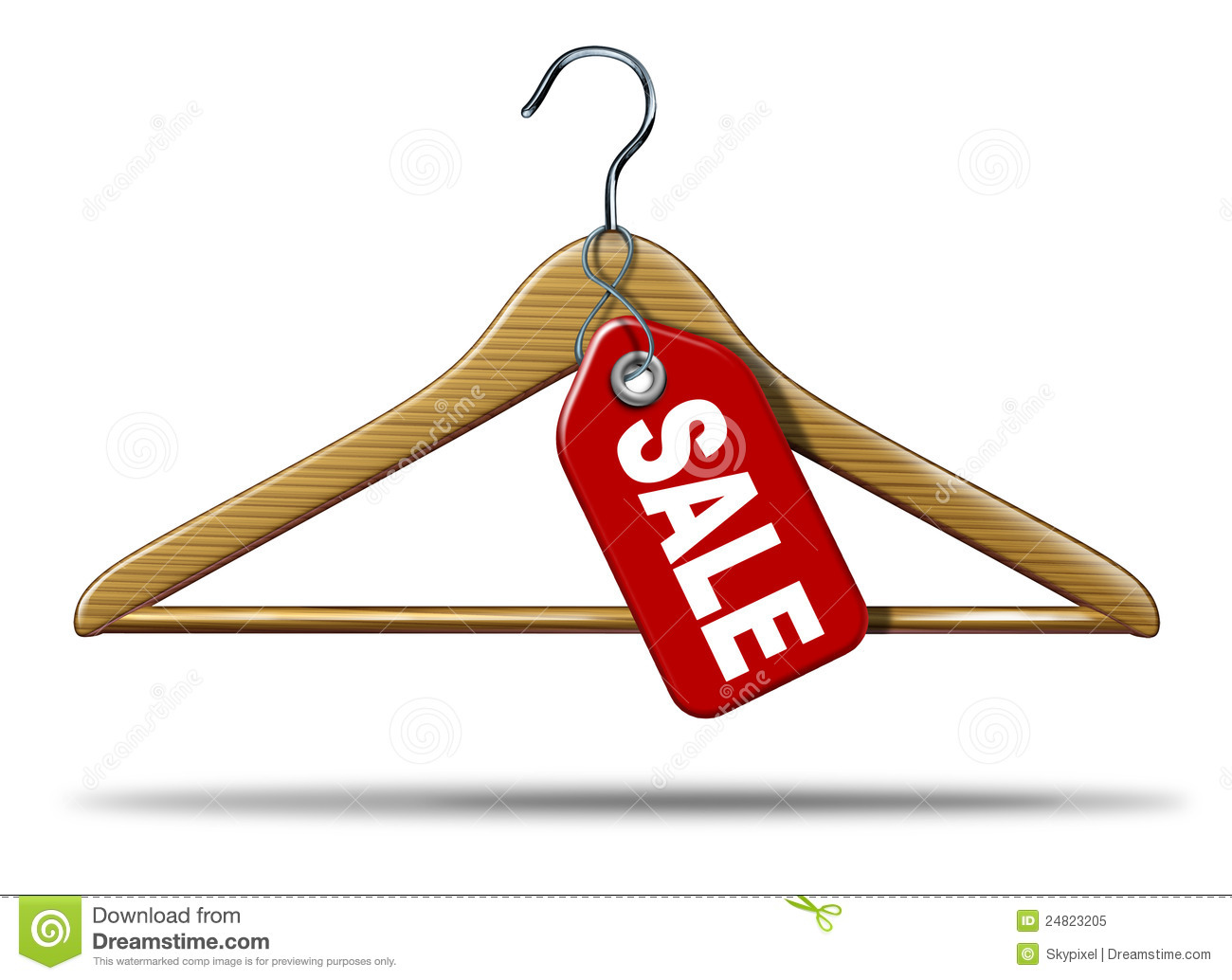 Clothing Sale With A Clothing Hanger And A Red Price Tag Hanging As A