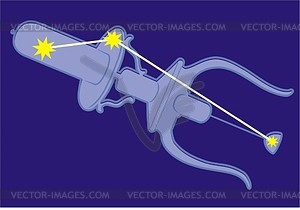 Constellation Antila   Vector Clipart