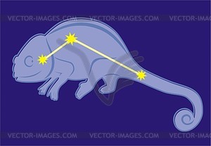 Constellation Chameleon   Vector Clipart