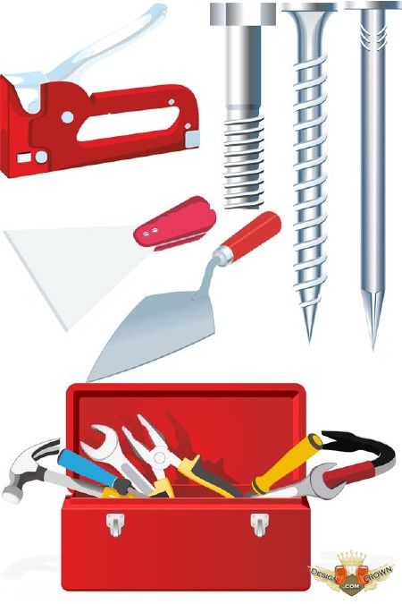 Construction Tools Clipart   Pliers Hammers Screw Drivers Bolts