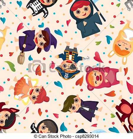 Costume Party Seamless Pattern   Csp8293014
