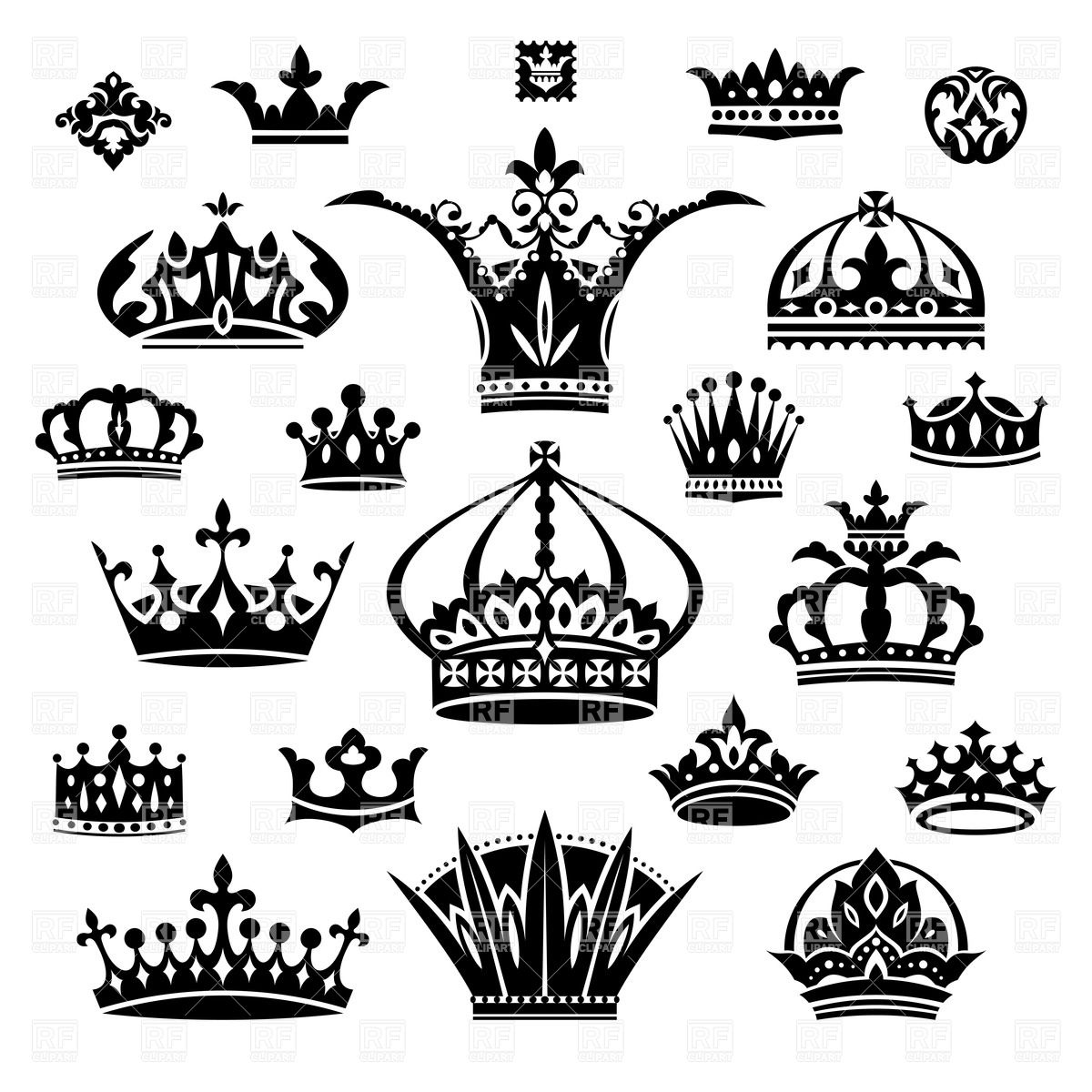 Crown Silhouettes 37061 Silhouettes Outlines Download Royalty Free    