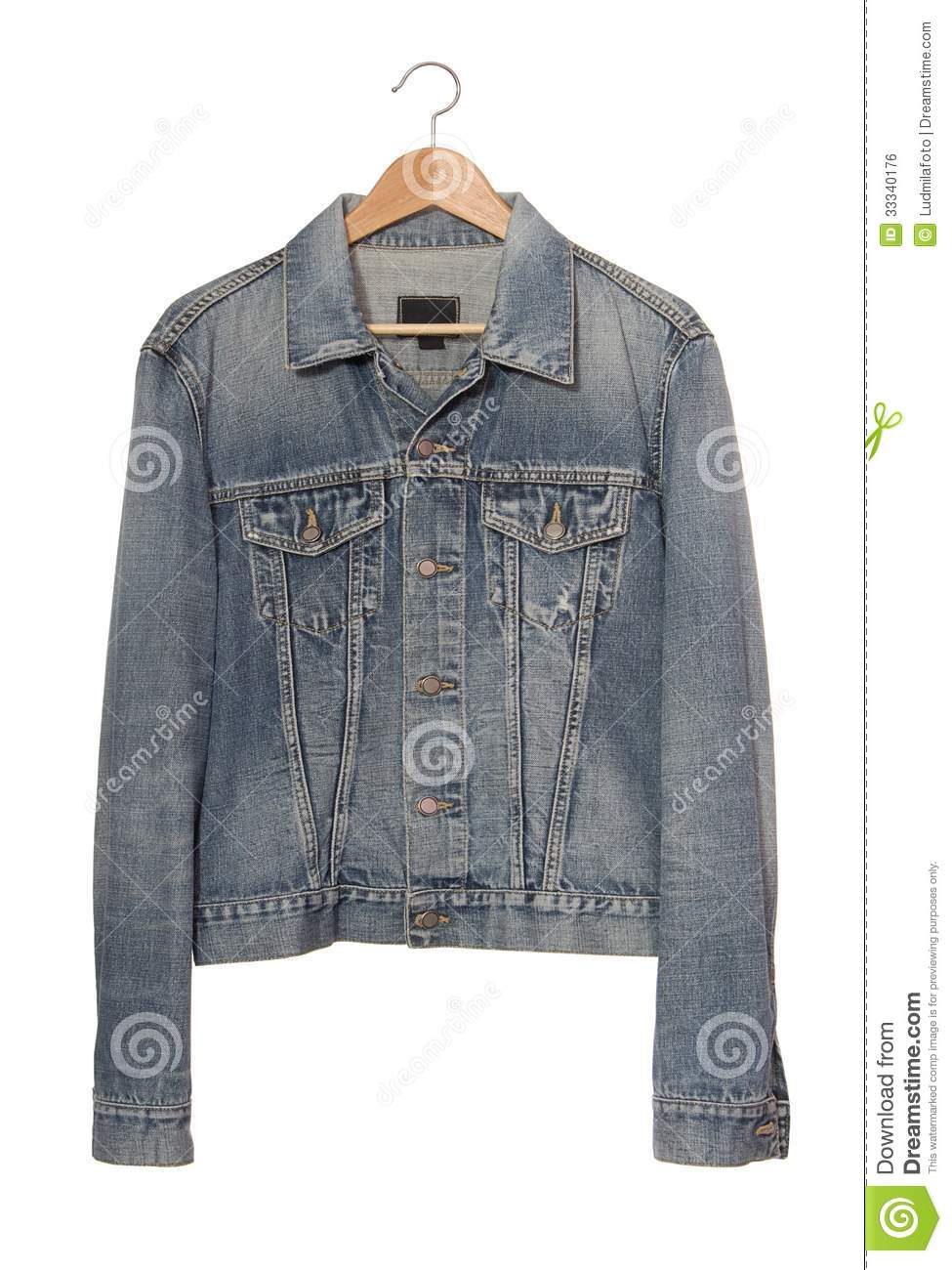 Denim Jacket On Coat Hanger Royalty Free Stock Image   Image  33340176