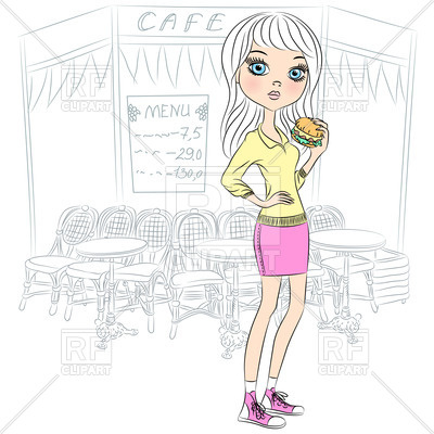     Next To The Parisian Cafe Download Royalty Free Vector Clipart  Eps