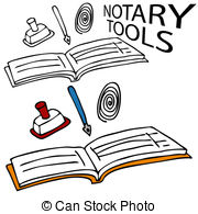 Notary Service Tools   An Image Of A Notary Book Stamp Pen