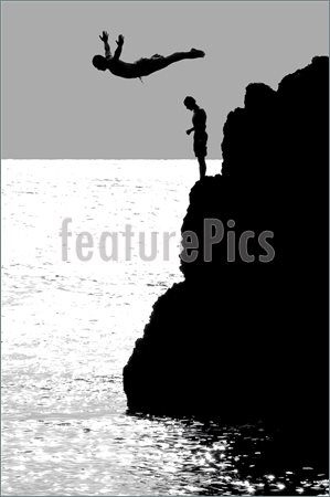 Person Jumping Off Cliff Clipart Picture Of Person Diving Off