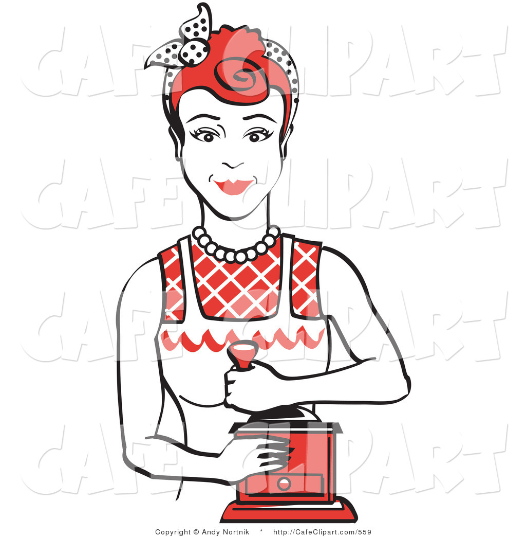 Royalty Free Lady Stock Cafe Clipart Illustrations