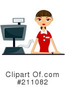 Royalty Free  Rf  Cashier Clipart Illustration  1046687 By Ron
