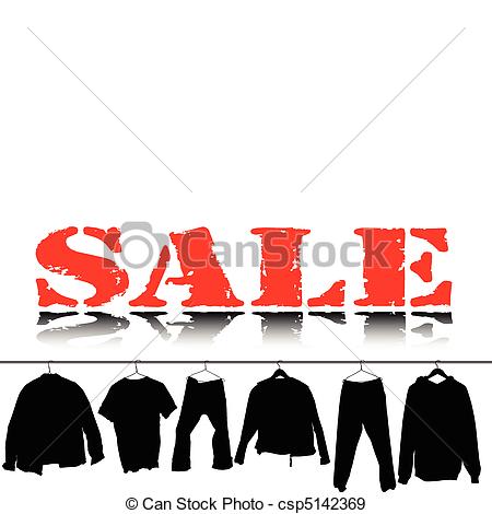 Sale Clothing Black Illustration   Csp5142369