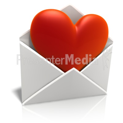 Sending Love Envelope   Presentation Clipart   Great Clipart For