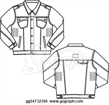 Vector Art   Boy Denim Jacket  Eps Clipart Gg54732396   Gograph
