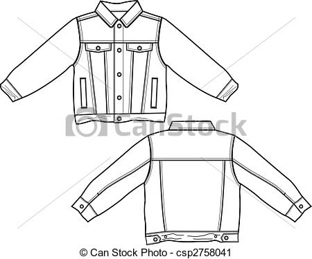 Vector Clip Art Of Boy Denim Jacket Csp2758041   Search Clipart    