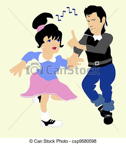 Vector Of Boy And Girl Doing A Dance To The 5   Boy And Girl Doing The    